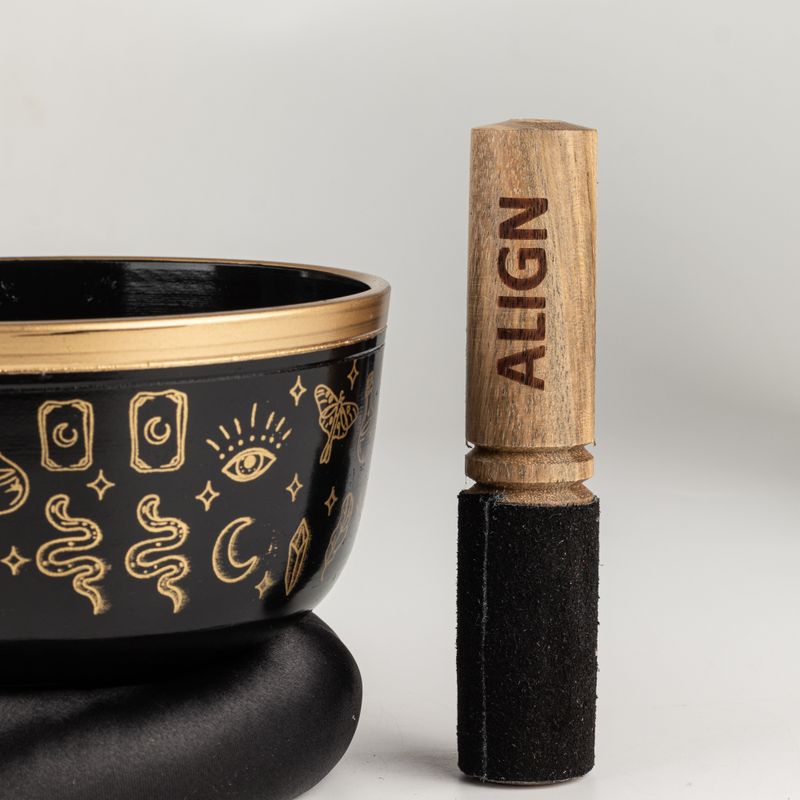 ALIGN - Ensemble Bol Chantant Noir - 15x7,5cm