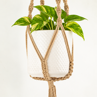 Suspension pour Plante en Macramé Simple - Camel