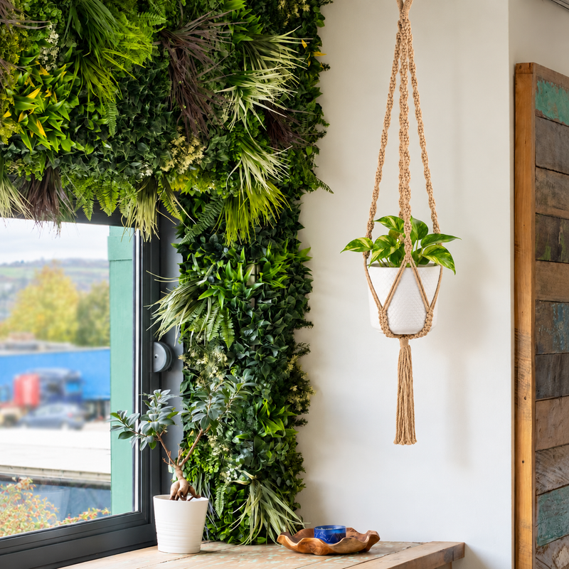 Suspension pour Plante en Macramé Simple - Camel