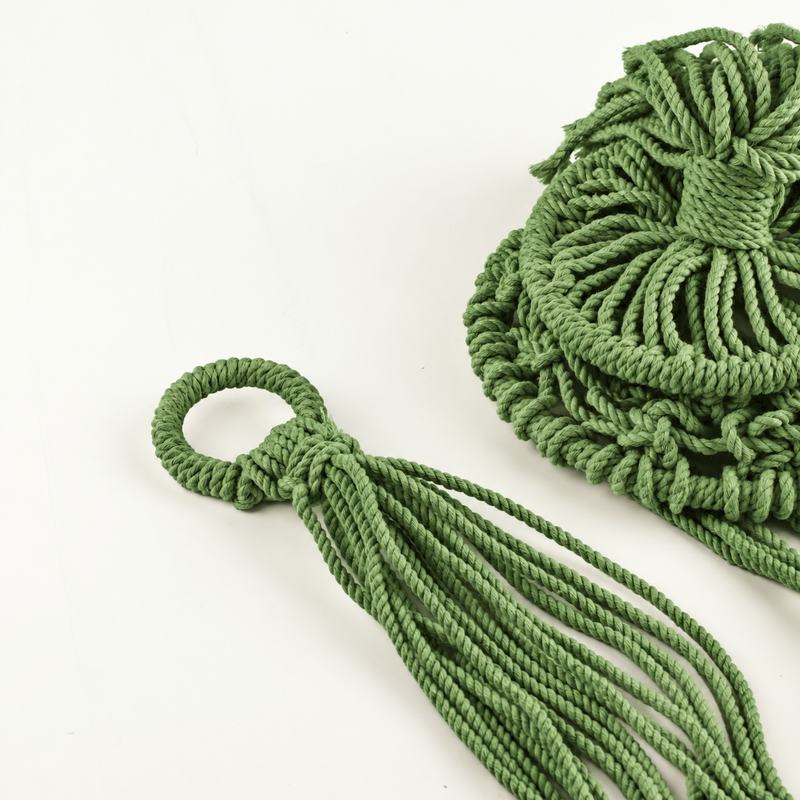 Suspension pour Plante en Macramé - Vert