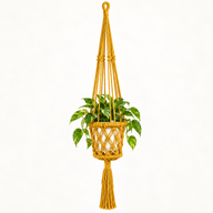 Suspension pour Plante en Macramé - Moutarde