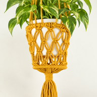 Suspension pour Plante en Macramé - Moutarde