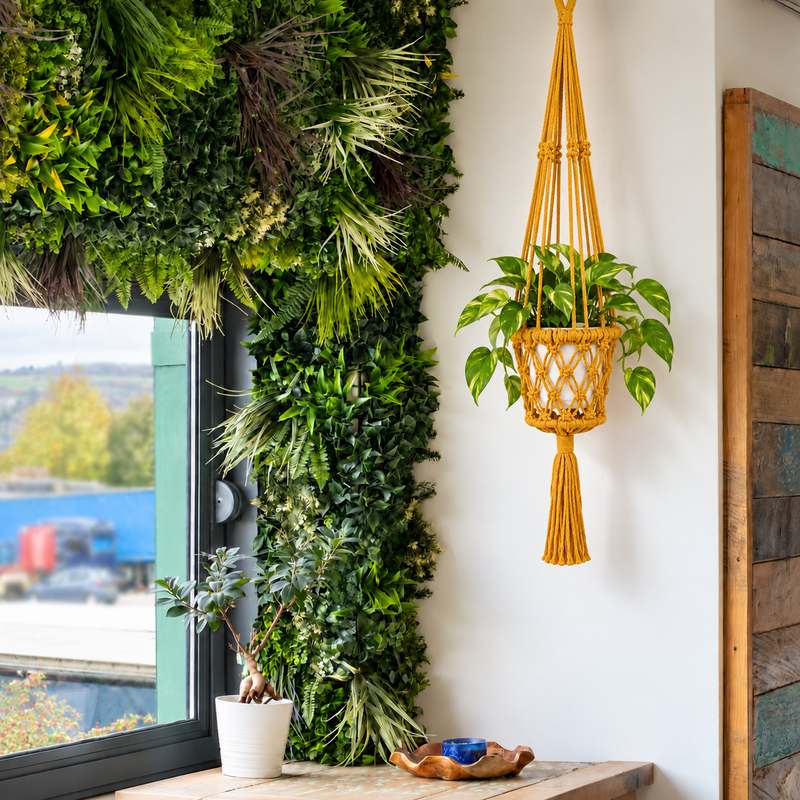 Suspension pour Plante en Macramé - Moutarde