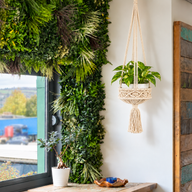 Grand Porte-Pot en Macramé - Naturel
