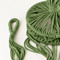 Grand Porte-Plante en Macramé - Vert