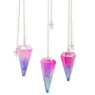 Pendule à Six Faces - Cristal Aurora Rose et Bleu