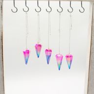 Pendule à Six Faces - Cristal Aurora Rose et Bleu