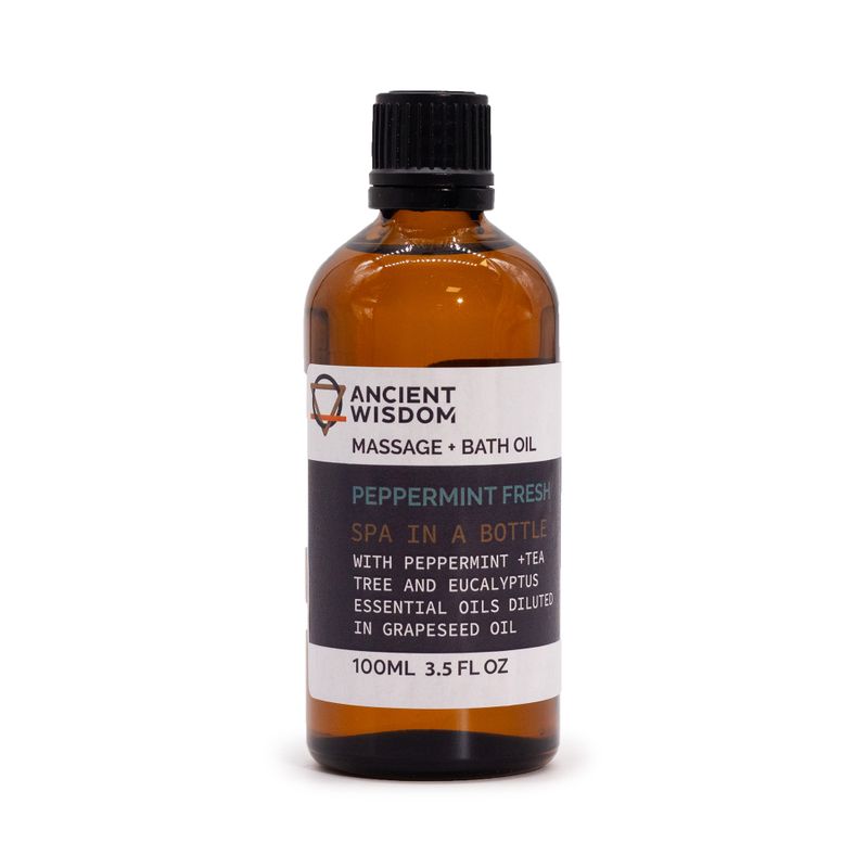 Huile de Bain et de Massage - Fraicheur Menthe Poivrée 100 ml