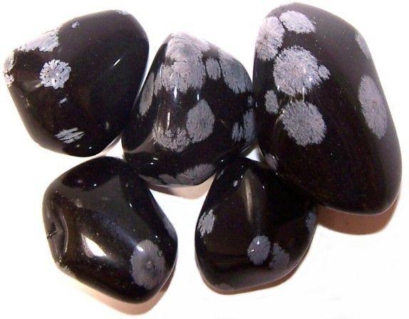 Larges Pierres - Obsidienne flocon de neige