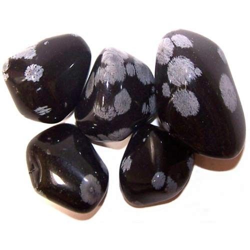Larges Pierres - Obsidienne flocon de neige
