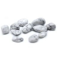 Larges Pierres Roulées- Howlite - blanc