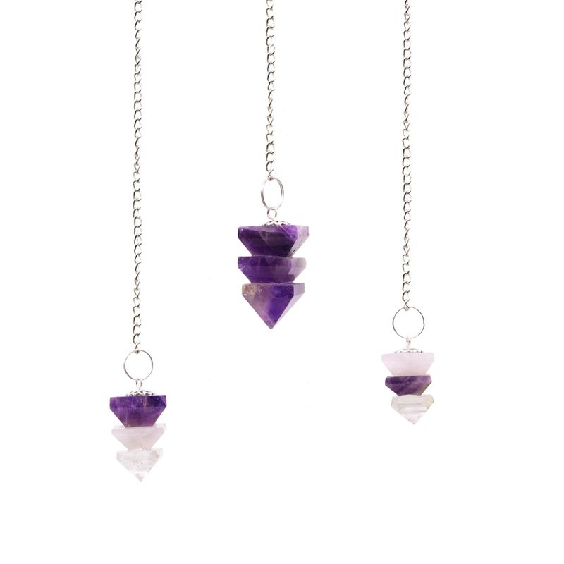 Pendule en Gemmes 3 Pyramides