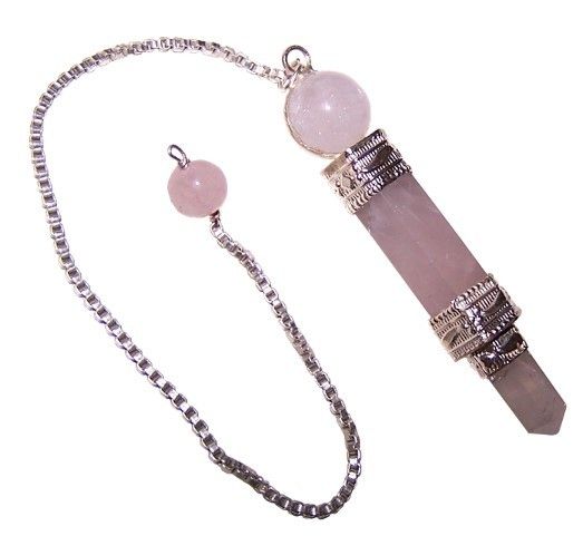 Pendule en Gemmes - Quartz Rose