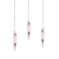 Pendule en Gemmes - Quartz Rose