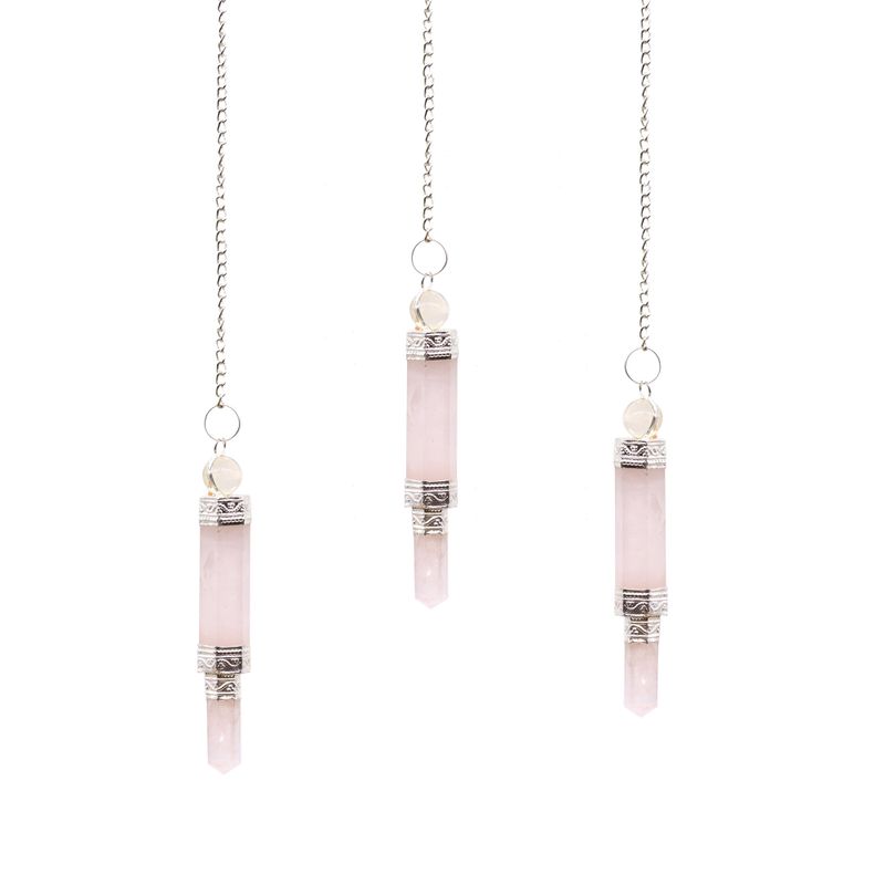Pendule en Gemmes - Quartz Rose