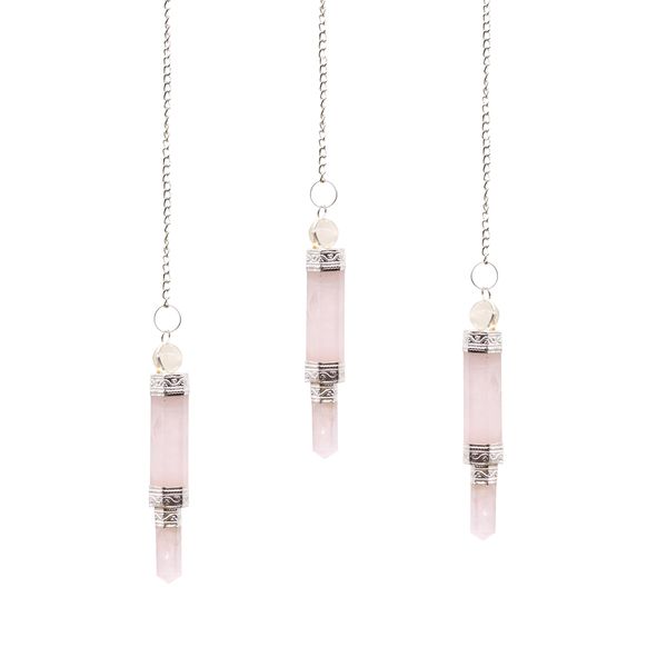 Pendule en Gemmes - Quartz Rose