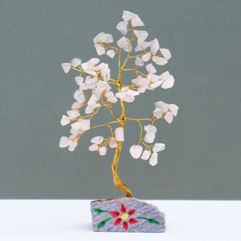 Arbres à gemme d'Inde Quartz  Rose - 80 Pierres