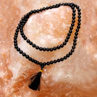 Mala tibétain Agate noir