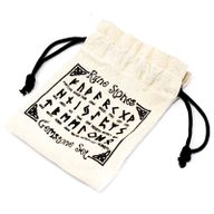 Ensemble de pierres runiques dans une pochette - Onyx jaune