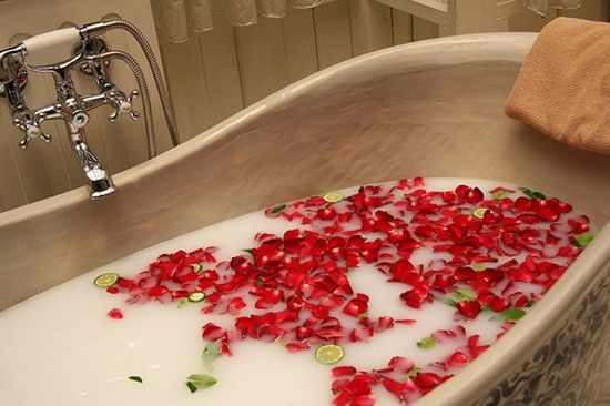 Bouquet de Fleurs de Bain - Roses et oeillets Rouge