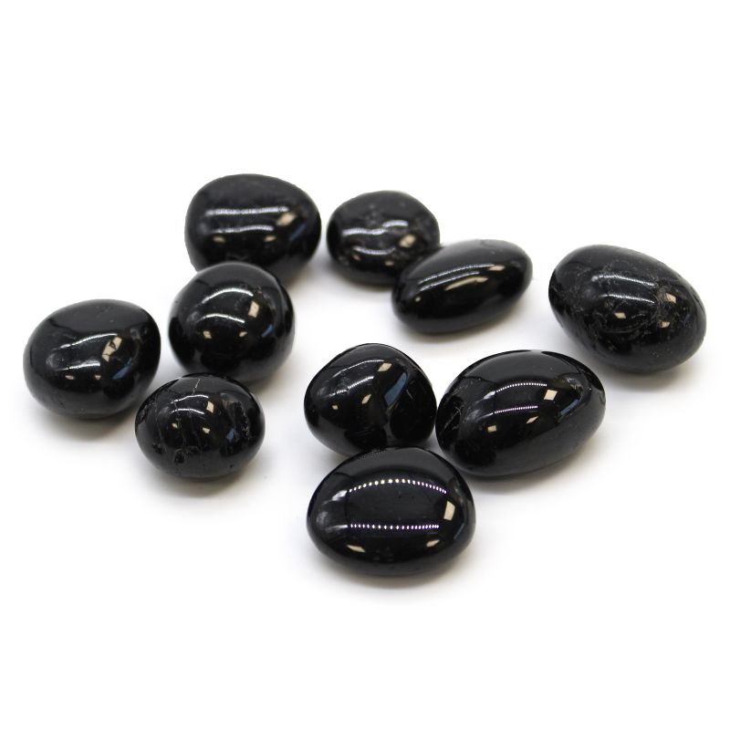 Larges Pierres Roulées - Tourmaline Noire