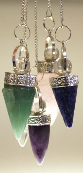 Pendule en Gemmes Cône et Argent - Assortiment