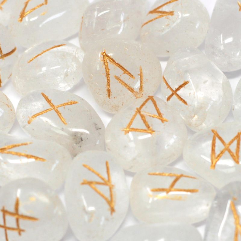 Pierres Runiques Indiennes dans sachet - Cristal