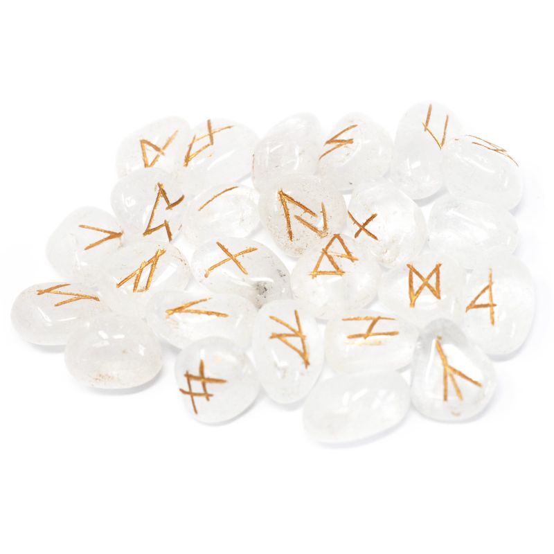 Pierres Runiques Indiennes dans sachet - Cristal