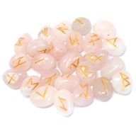 Pierres Runiques Indiennes dans sachet - Quartz Rose