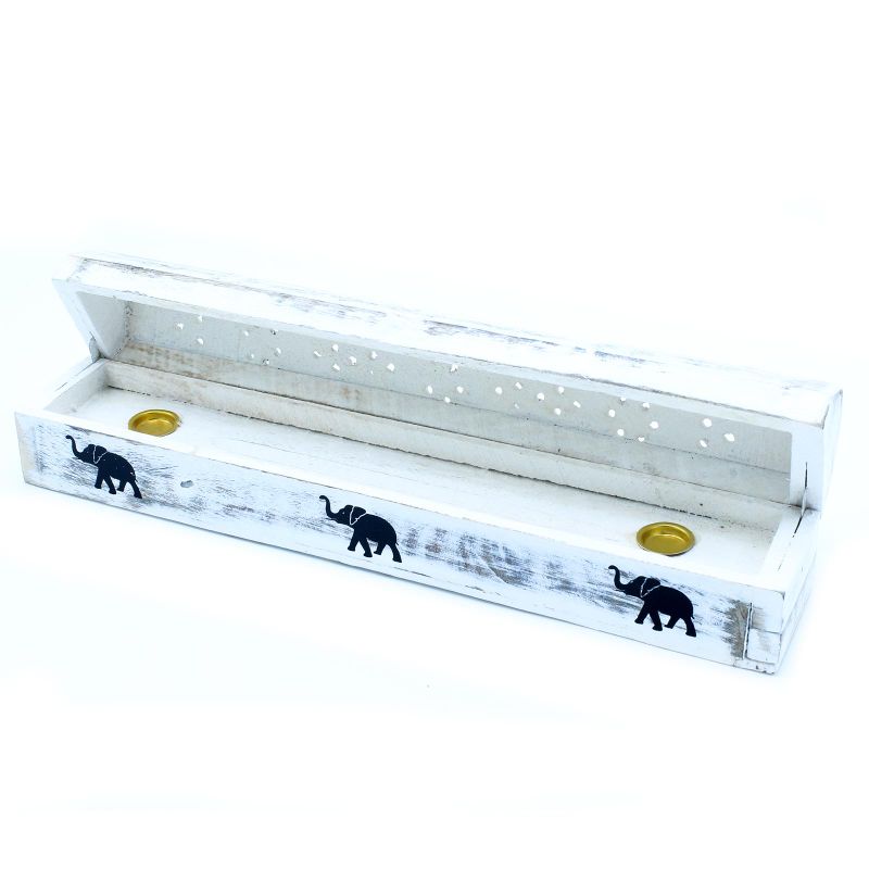 Porte-Encens Délavé blanc - Boîte à Fumée