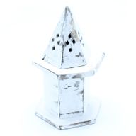 Porte-Encens Délavé Blanc - Pyramide Mini Maison