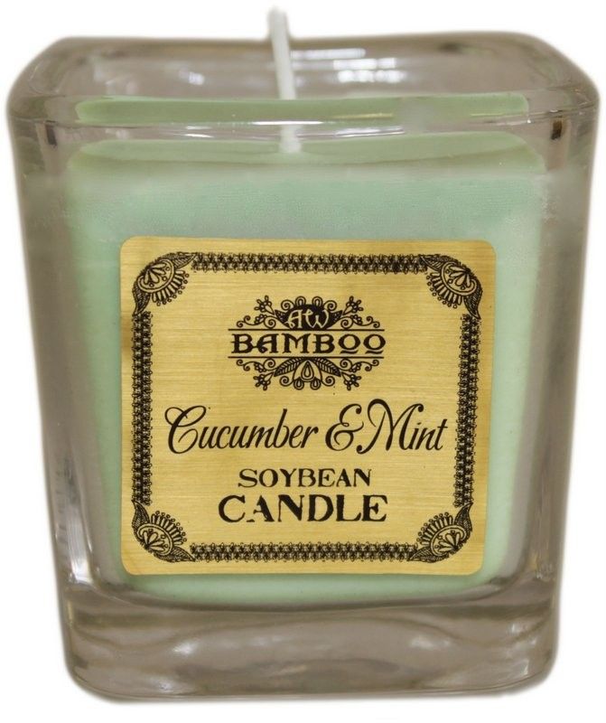 Bougie à la cire de soja - Concombre et menthe