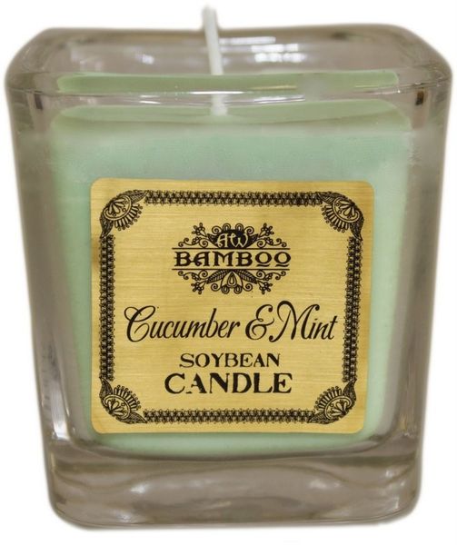Bougie à la cire de soja - Concombre et menthe