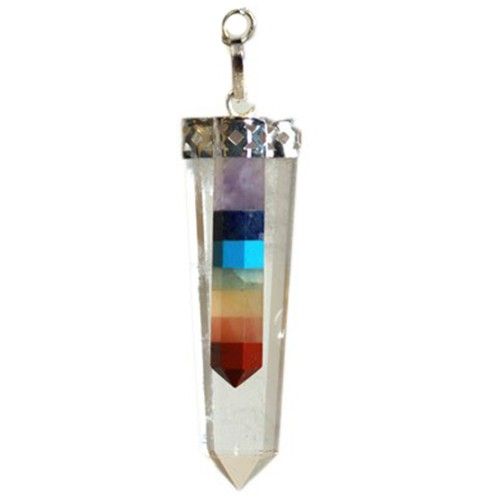 Pendule en Gemmes double - Quartz/ 7chakras