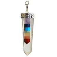 Pendule en Gemmes double - Quartz/ 7chakras