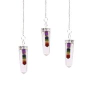 Pendule en Gemmes double - Quartz/ 7chakras