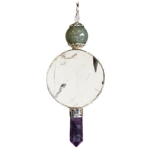 Pendule en Gemmes sphère-Cercle-pointe