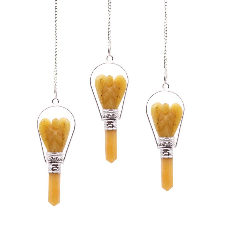 Pendule en Gemmes ange - Quartz jaune