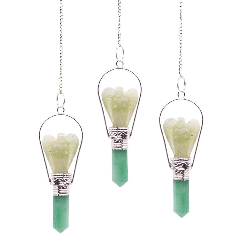 Pendule en Gemmes ange - Aventurine verte