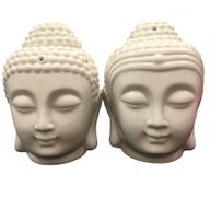 Brûleurs à huile - design fantaisie Brûleur à huile tête de bouddha - Blanc