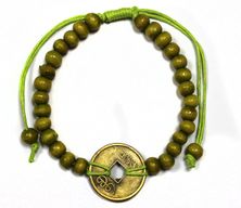 Bracelets Feng shui de Bali - Vert citron