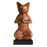Chats Yoga sculptés à la main En position - du Lotus