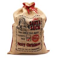 Sacs en Jute de Noël - "This Child Has Been.. Nice!"