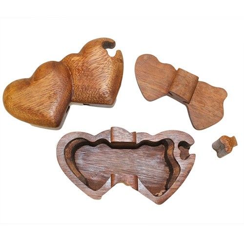 Boîtes magiques du Bali Deux coeurs