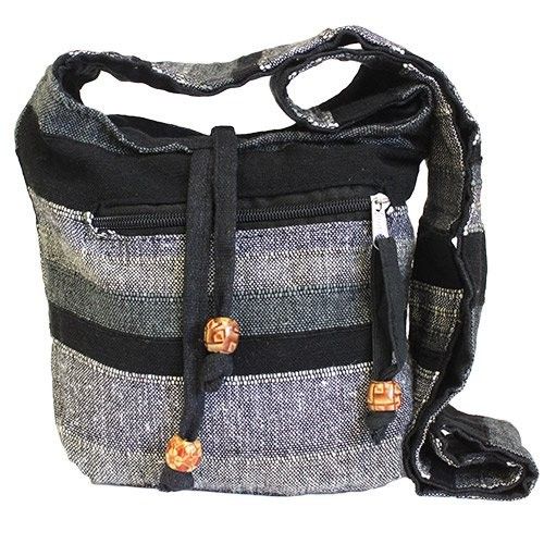 Sacs Ethniques avec sangle Couleur grise/noire Montagne de Granite