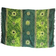 Sarongs Celtiques de Bali - Symboles du Soleil (4 Couleurs Assorties)
