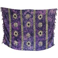 Sarongs Celtiques de Bali - Symboles du Soleil (4 Couleurs Assorties)
