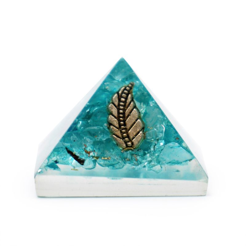 Orgonite La Pyramide - Puces de Gemme et Cuivre 25mm - Petite
