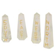 Set ésoterique de Pierres - Les Points de la Boussole en Quartz