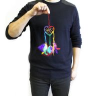 Petits Coeurs - Turquoise, Rose et Violet